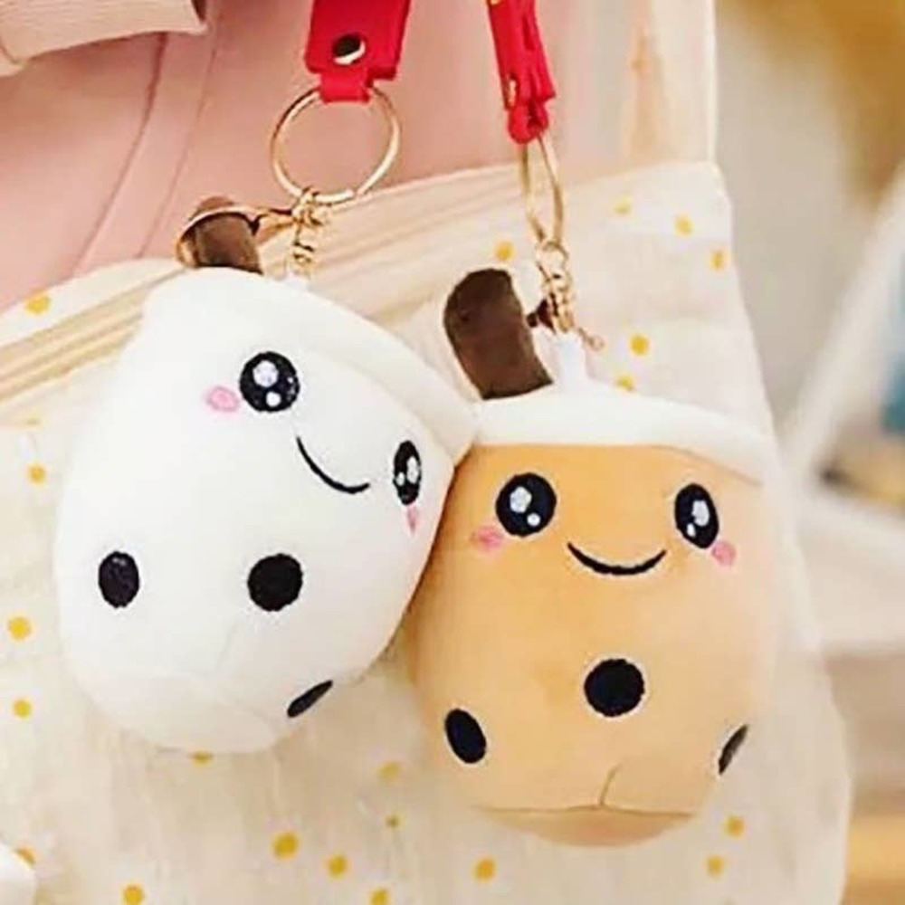 Boba Keychains 3pcs set Cute Cup Shape Plushies Adorable - Picture 6 of 8